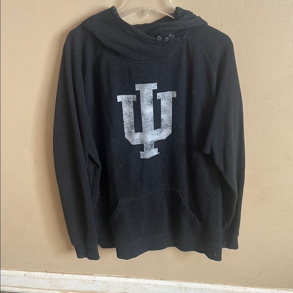 Black Hoodie with IU Logo